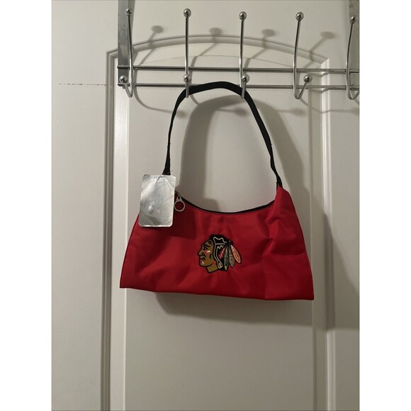 MVF Most Valuable Fan By Littlearth NHL Chicago Blackhawks Purse Handbag Red - Picture 3 of 13